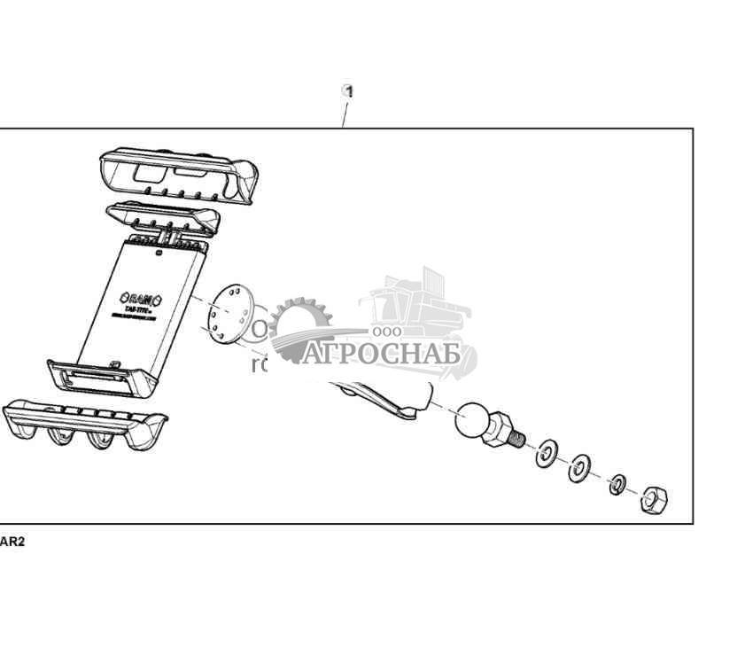 Оборудование, кронштейн для монтажа на пластине с шариком 1,5 дюйма 